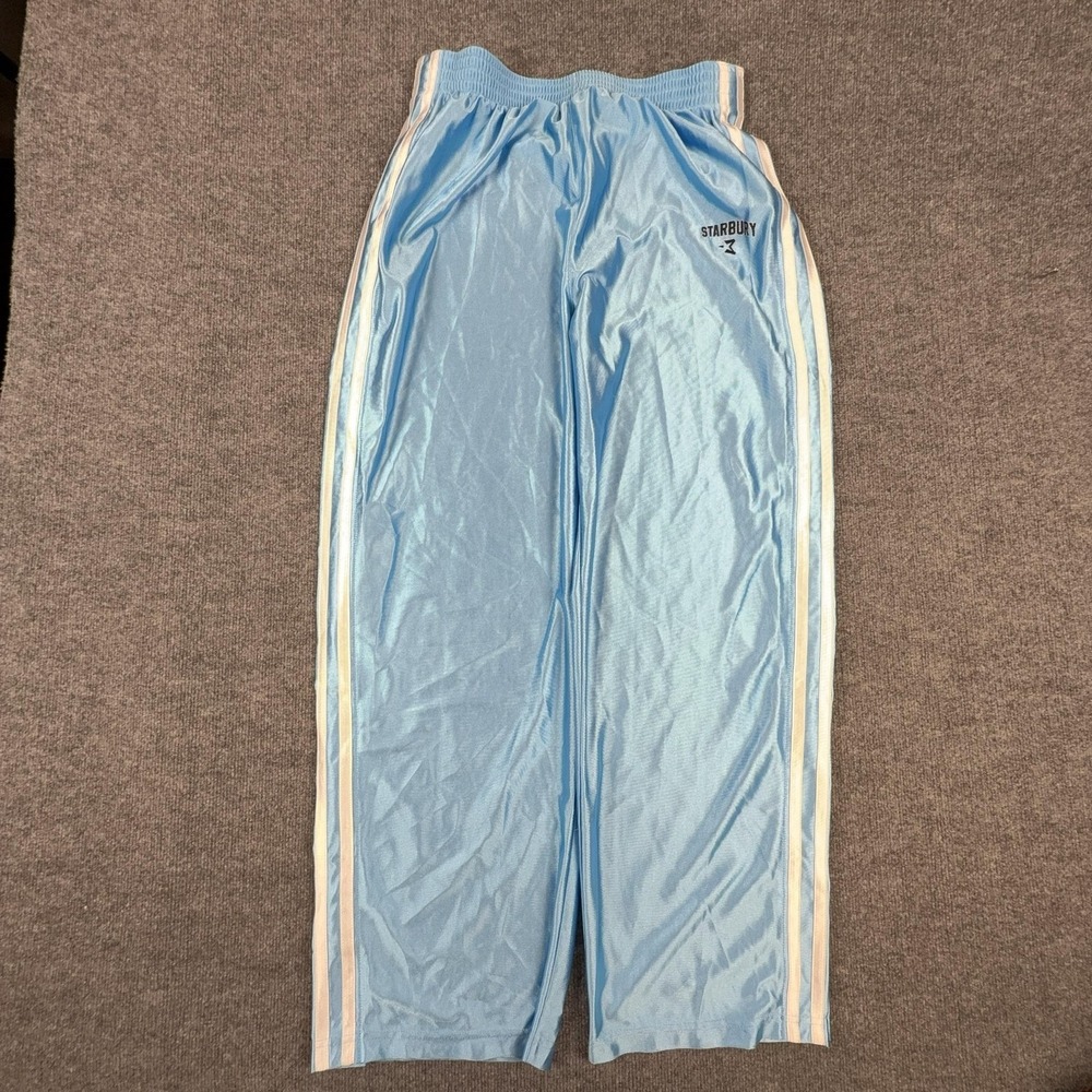 Starbury Pants Mens XL Blue Track Elastic Waist Side Stripe Basketball Athletic